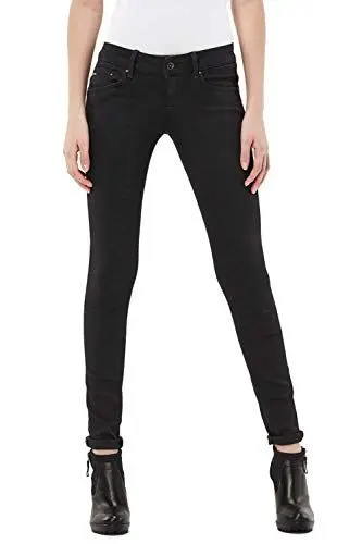 Produktbild: G-STAR RAW Damen Midge Zip Low Waist Super Skinny Jeans, Schwarz (Rinsed 6009-082), 26W / 32L