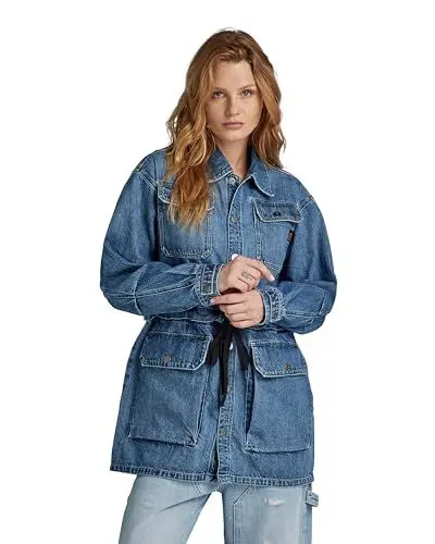 Produktbild: G-STAR RAW Damen Modular Utility Jacke, Blau (faded cliffside blue D24346-D536-G326), XXS
