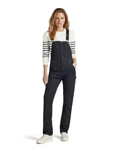 Produktbild: G-STAR RAW Damen Slim Latzhose, Schwarz (dk black D24264-C105-6484), S