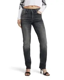 Produktbild: G-STAR RAW Damen Strace Straight Jeans, Schwarz (Worn in Black Moon D23951-D431-G108), 24W / 32L