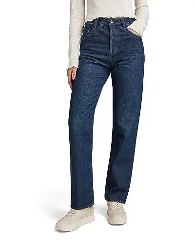 Produktbild: G-STAR Damen Viktoria High Straight Jeans, Blau (Worn in Aster Blue D23959-D503-G115), 28W / 32L