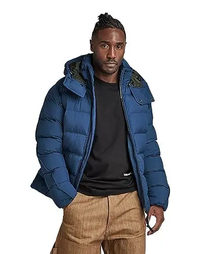 Produktbild: G-Star RAW Herren G-Whistler Padded Hooded Jacke, Blau (rank blue D20100-D199-868), L