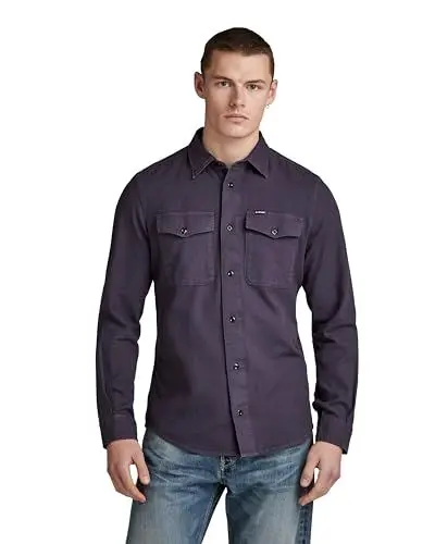 Produktbild: G-Star RAW Herren Marine Slim Hemd, Purpur (dk Grape gd D20165-D454-C124), S