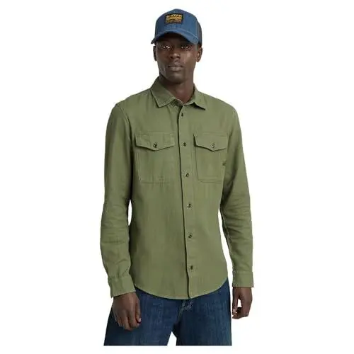 Produktbild: G-Star RAW Herren Marine Slim Hemd, Grün (sage gd D24963-D454-B811), M