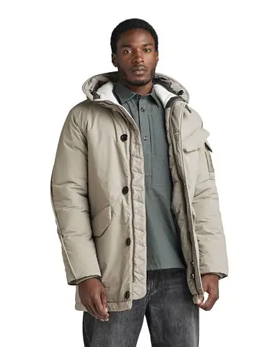 Produktbild: G-STAR RAW Herren Vodan Padded Hooded Parka, Grau (elephant skin D22713-D419-G106), S
