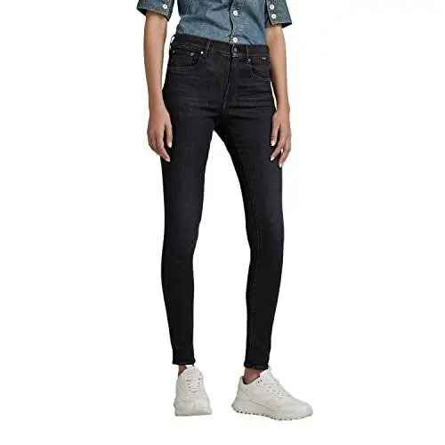 Produktbild: G-Star Damen 3301 Skinny Jeans, Schwarz (Worn in Coal D05175-A634-B179), 31W / 32L