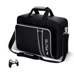 Produktbild: G-STORY Tragetasche für die Reise, kompatibel mit PS5 Slim, schützende Reisetasche für Playstation 5 Slim-Konsole, Controller und Zubehör, eine Controller-Hülle ist im Lieferumfang enthalten