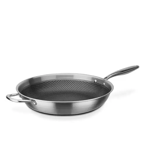 Produktbild: GSW 868549 Inoxxa Black, Bratpfanne mit Gegengriff und Wabenstruktur - ⌀36 cm