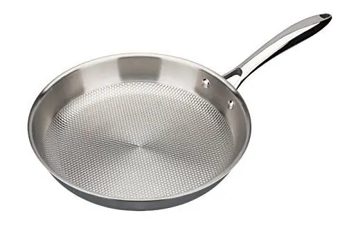 Produktbild: GSW 975346 Gastro traditionell INOXXALplus Bratpfanne o. Deckel 28cm-mit Wabenboden, Edelstahl, silber, 28 cm