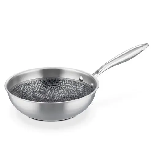 Produktbild: GSW Sauteuse Inoxxa Black, Kleine Edelstahlpfanne, Beschichtete Schwenkpfanne, Hochwertige kleine antihaft Sautepfanne für Induktion, Ceran, Gas & Elektro, 24 cm