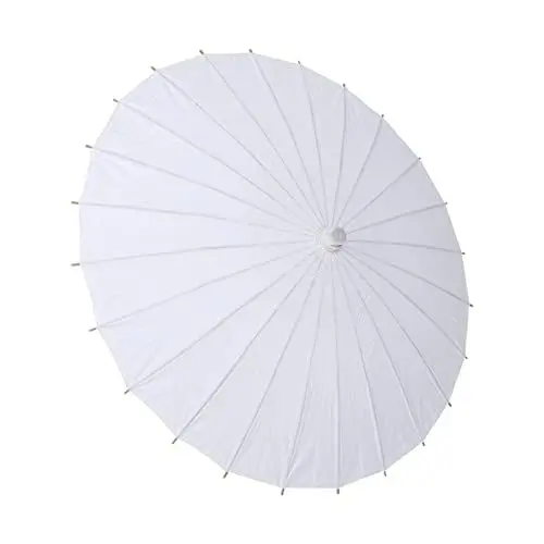 Produktbild: Gsycle Weißer Papierschirm, Seidenpapier-Hochzeitsschirme, Papierschirme für Hochzeiten, Kunstausstellung, Party-Dekoration (Radius 42cm)