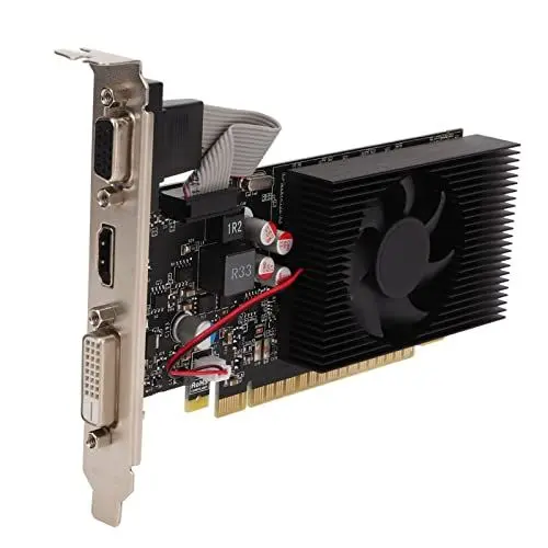 Produktbild: Elprico GT730 4GB DDR3 Gaming Grafikkarte, PCIe 2.0 x8, DVI, VGA, HDMI, 1400MHz (übertaktet), 700MHz (leise), 96 Unified Shader, GeForce GT 730, Kompatibel mit Desktop-PCs, Ideal für Gaming