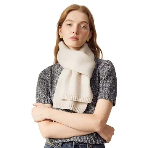 Produktbild: GTDOOCE Damen Winterschal Beige, Kuschelig Halstuch 160x20cm für Damen