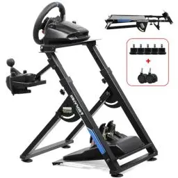 Produktbild: GTPLAYER Lenkradständer für Lenkrad Gaming Wheel Stand Racing Lenkradständer mit V1 V2 Schalthebelhalterung Neigungsverstellbares Gestell PS4 Xbox PC