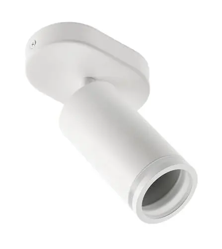 Produktbild: GTV - Deckenleuchte SOLIS | Schwenkbar 1*GU10 | Deckenstrahler 1 Flammig Weiss, Deckenlampe Wandstrahler Drehbar, Spotlight Lampe Deckenspots für Küche, Schlafzimmer, Wohnzimmer (Ohne Leuchtmittel)