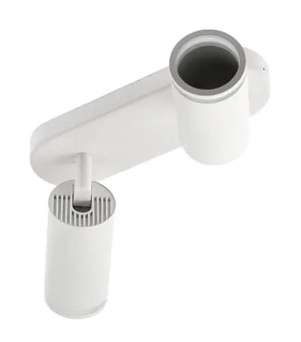 Produktbild: GTV - Deckenleuchte SOLIS | Schwenkbar 2*GU10 | Deckenstrahler 2 Flammig Weiss, Deckenlampe Wandstrahler Drehbar, Spotlight Lampe Deckenspots für Küche, Schlafzimmer, Wohnzimmer (Ohne Leuchtmittel)