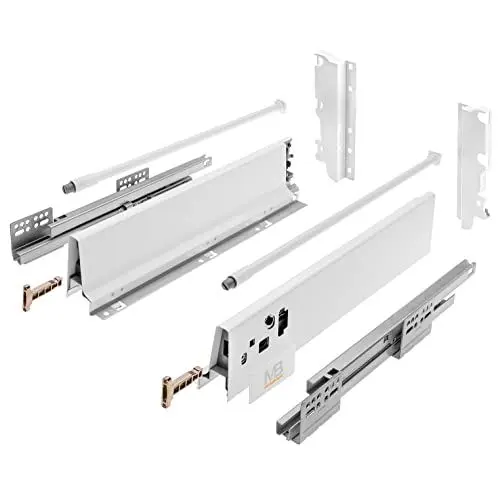 Produktbild: GTV - Modern Box Schublade I L=250mm H=210 mm I Weiss I Leises Schließen I Belastung bis zu 40 kg I Einfache Installation I Synchronisation des Fahrweges der Führungen I PB-D-KPL250C1