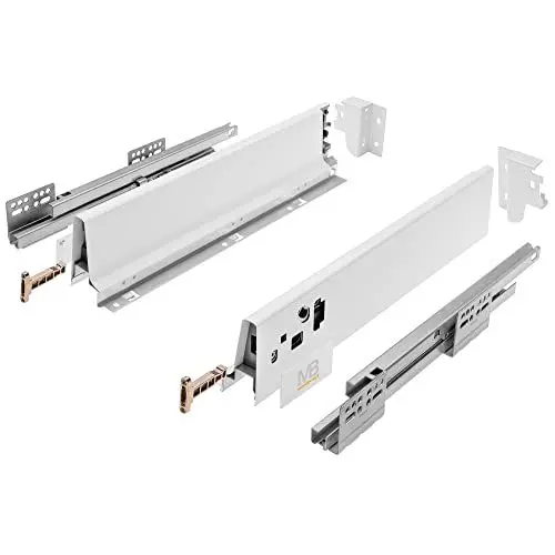 Produktbild: GTV - Modern Box Schublade I L=350mm H=83 mm I Weiss I Leises Schließen I Belastung bis zu 40 kg I Einfache Installation I Synchronisation des Fahrweges der Führungen I PB-D-KPL350A1
