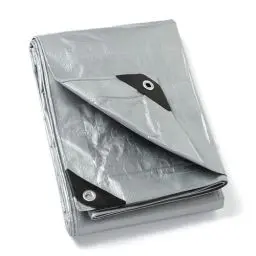 Produktbild: GUARD SHIELD Abdeckplane mit Ösen Wasserdicht 2m x 2m Silberfarben Multifunktionale Polyester-Plane 120g/㎡ Gewebeplane Schutzplane Allzweckplane, Reißfest, UV-stabilisiert