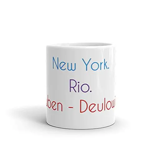 Produktbild: Guben Becher | Kaffee-Becher Tee-Becher Tasse mit lustigem Spruch: New York. Rio. Guben.
