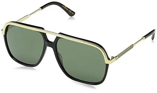 Produktbild: Gucci Unisex-Erwachsene GG0200S 001 Sonnenbrille, Schwarz (1/Green), 57