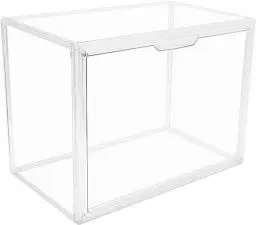 Produktbild: GUDEMAY Transparente stapelbare Kunststoffboxen mit magnetischem Verschluss - Staubdichte Aufbewahrung Vitrine Schaukasten Ideal für Figur, Bücher, Kosmetik, Schuhe und Handtaschen