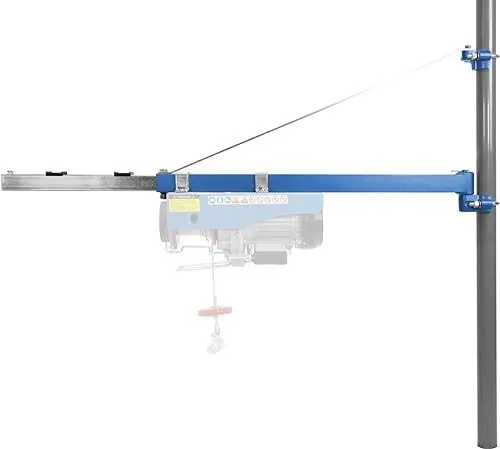 Produktbild: Güde 1715 Schwenkarm 1200 100-600 kg (600 kg max. Hubkraft ohne Umlenkrolle, max. Auszugslänge 110 cm, Rundröhren Befestigung mit Außen-Ø 50 mm (1 ½), links/rechts 75 ° Schwenkbereich)