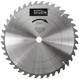 Produktbild: Güde 1839 Brennholzsägeblatt HM 400x30x3,2x40Z (aus Hartmetall, 40 cm Durchmesser, 3 cm Sägeblattbohrung, 40 Zähne, 2,2 mm Sägeblattstärke, für max. Schnitte mit bis zu 3500 1/min)