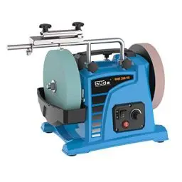 Produktbild: Güde 55247 GNS 200 VS Nassschleifer (230 V, 120 W, 200 mm Trocken- und Nass-schleifscheibe), Blau,45,5 x 28 x 37 cm