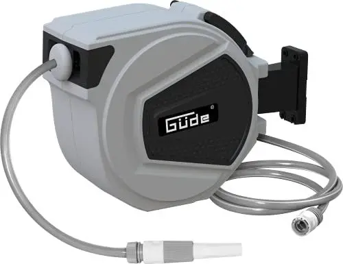 Produktbild: Güde 93902 Automatik Schlauchtrommel 20-2-1 1/2 Zoll (2 Schnellverschlusskupplungen, Wasserspritze, Gewebeschlauch)