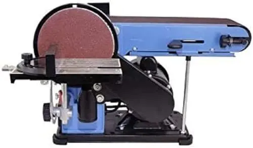 Produktbild: Güde Band- & Tellerschleifer GBTS 400 (350 W Motorleistung, 914 x 100 mm Schleifband-Maß, 282 m/min Bandgeschwindigkeit, 1450 1/min Schleiftellerdrehzahl, 36 mm Ø Staubsaugeranschluss)