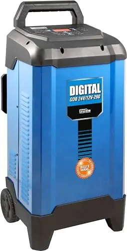 Produktbild: Güde Batterielader Digital GDB 24V/12V-200 (230 V, 6000 W Netzleistung, 12/24 V Ausgangsspannung, für 20-450 Ah Batterien, LED, Diagnose, Rettungs, Lade & Wartungsfunktion, Verpolungs & Thermoschutz)