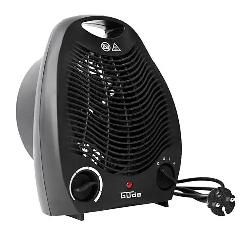 Produktbild: Güde Heizlüfter GH 2000 B (220-240 V, 2000 W Heizleistung, 2 Heizstufen: 1000/2000 W, Gebläseleistung 75 m³/h, stufenloser Thermostat, Überhitzungs- und Kippschutz, Tragegriff)