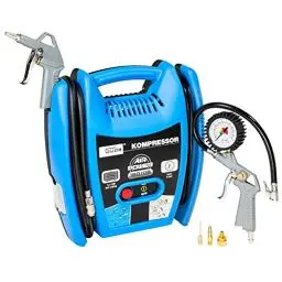 Produktbild: Güde Kompressor Airpower 180/08 (ölfrei & wartungsarm, Riemenantrieb, 8 bar, 1100 W, eff. Liefermenge 140 l/min, 2,5 m Druckluftschlauch mit Schnellkupplung, inkl. Zubehör)