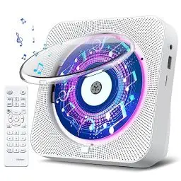 Produktbild: Gueray CD Player Radio mit CD Player Bluetooth Dualmodus mit Lautsprecher Fernbedienung Staubschutz LED-Bildschirm Timer Unterstützt AUX USB TF Karte Wiedergabe