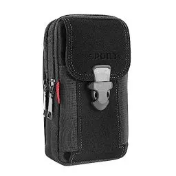 Produktbild: Gürteltasche Herren Multifunktionale Gürtel Handytasche Große Smartphone Tasche Handygürteltaschen Belt Bag Gürtel mit Karabiner Arbeit Taktische arbeitstasche Tasch für Wandern, Camping (Schwarz)
