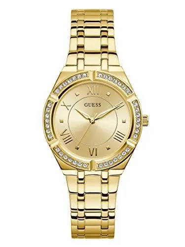 Produktbild: GUESS Damen Analog Quarz Uhr mit Silikon Armband GW0033L2
