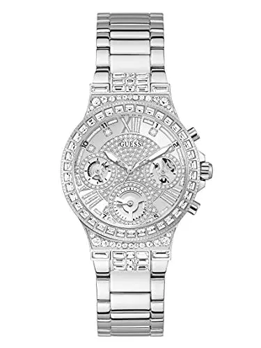 Produktbild: GUESS Damen Analog Quarz Uhr mit Edelstahl Armband GW0308L5