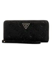 Produktbild: GUESS Damen Cresidia Around Large Zip Wallet Clutch, Schwarz, Einheitsgröße