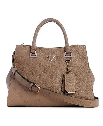 Produktbild: GUESS Damen Cresidia Society Satchel Schulranzen, Griffe Oben, Dark Taupe