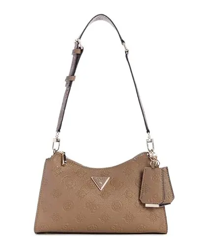Produktbild: GUESS Damen Cresidia Top Zip Shoulder Bag Schultertasche, Reißverschluss Oben, Dark Taupe