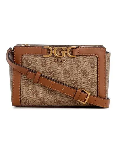 Produktbild: GUESS Damen Dagan Top Zip Mini, Crossbody, Latte-Logo