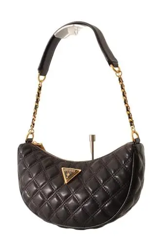 Produktbild: GUESS Damen Giully Top Zip Shoulder Schultertasche, Reißverschluss Oben, Schwarz