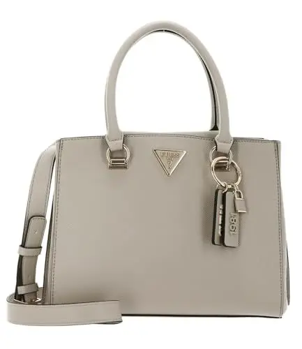Produktbild: GUESS Damen Noelle Girlfriend Satchel Schulranzen, Tragegriff Oben, Taupe