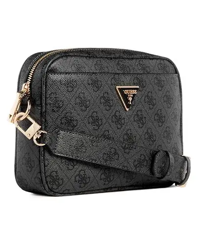 Produktbild: GUESS Damen Meridian Camera Bag, Kamera-Umhängetasche, Kohle-Logo