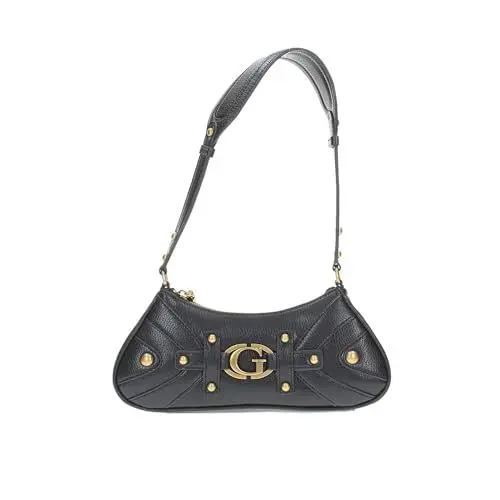 Produktbild: GUESS Damen Mintha Mini Top Zip Shoulder Bag Umhängetasche, Schwarz