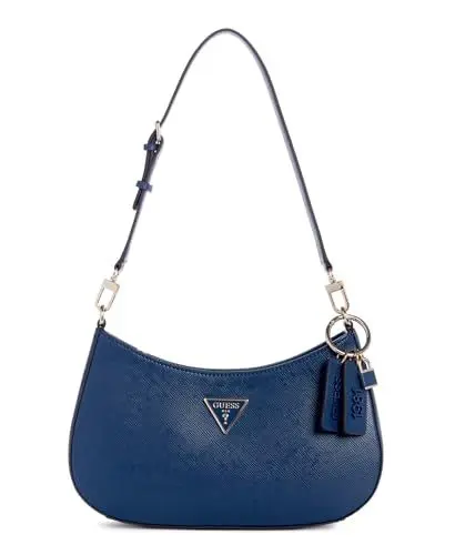 Produktbild: GUESS Damen Noelle Top Zip Shoulder Bag Reißverschluss Oben, Schultertasche, Marineblau