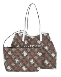 Produktbild: GUESS Damen Shopper Vikky II Large 33-Latte Logo Multi