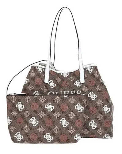Produktbild: GUESS Damen Shopper Vikky II Large 33-Latte Logo Multi
