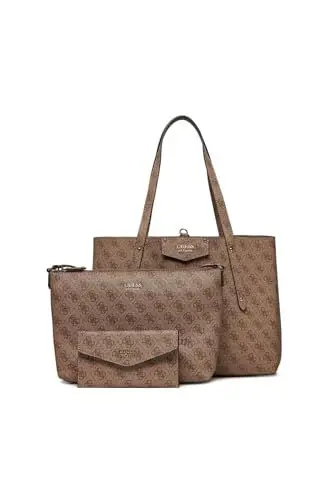 Produktbild: GUESS Damen Schultertasche Eco Brenton Latte Logo
